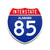 Interstate 85 Alabama road sign replica front view