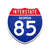 Interstate 85 Georgia road sign replica front view