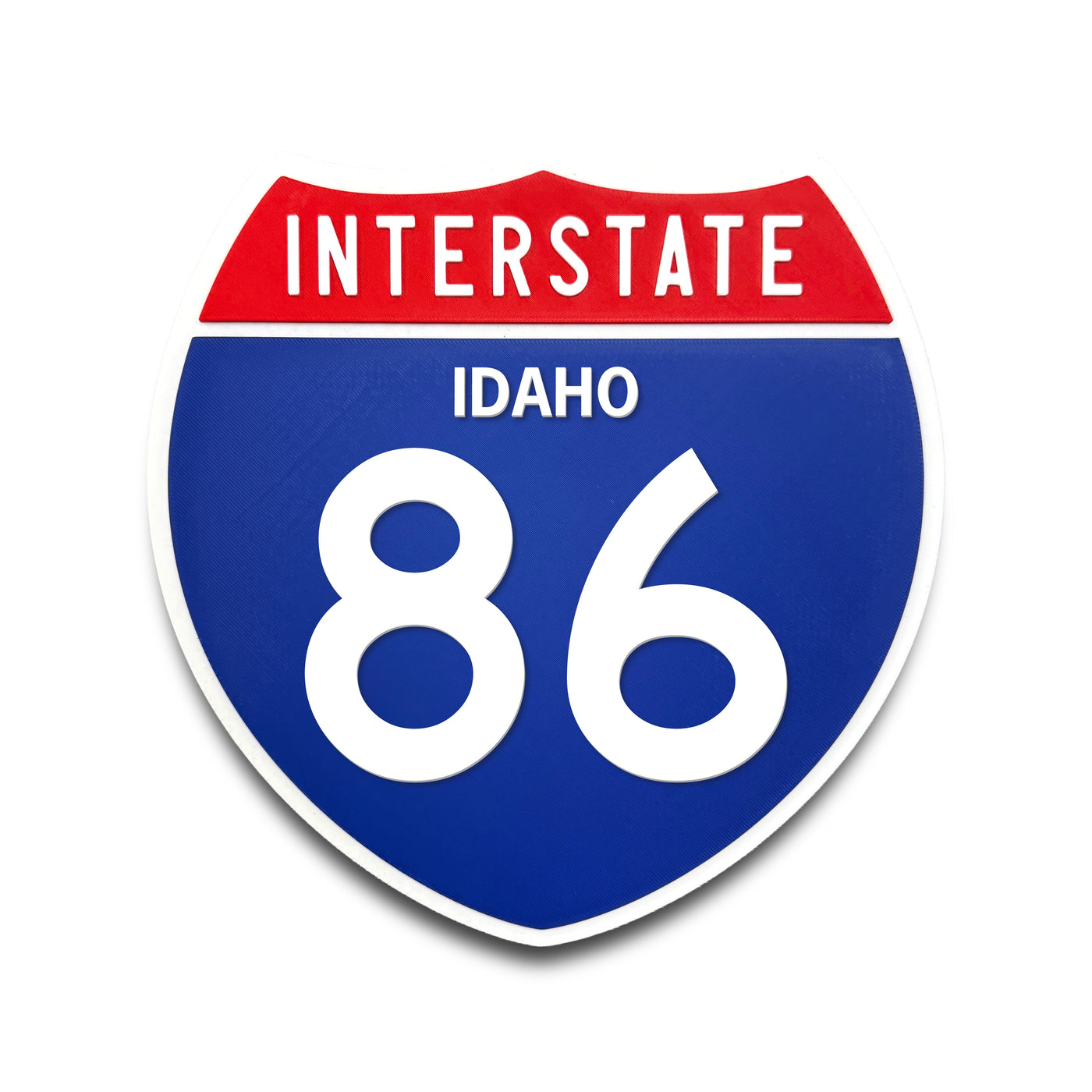 Interstate 86 Idaho road sign replica front view