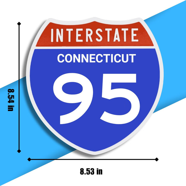 Interstate 95 Road Sign Replica – Personalized Travel Sign | Home & Office Wall Decor (8.54” x 8.53”)