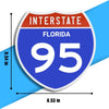 Interstate 95 Road Sign Replica – Personalized Travel Sign | Home & Office Wall Decor (8.54” x 8.53”)