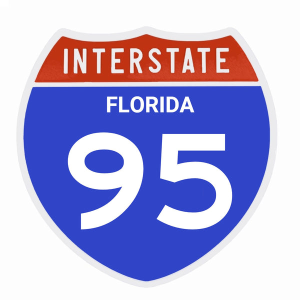 Interstate 95 Road Sign Replica – Personalized Travel Sign | Home & Office Wall Decor (8.54” x 8.53”)