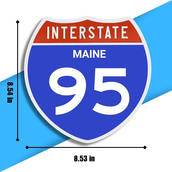 Interstate 95 Road Sign Replica – Personalized Travel Sign | Home & Office Wall Decor (8.54” x 8.53”)