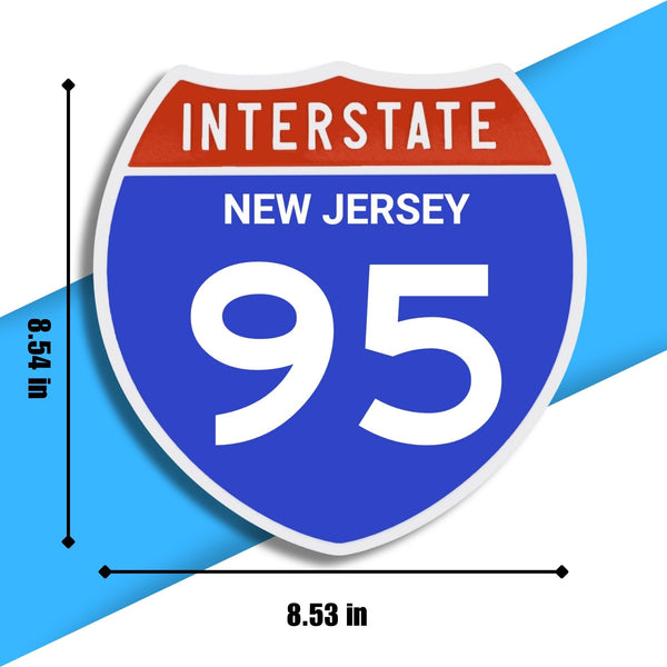 Interstate 95 Road Sign Replica – Personalized Travel Sign | Home & Office Wall Decor (8.54” x 8.53”)