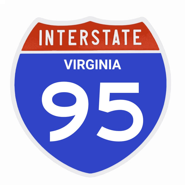 Interstate 95 Road Sign Replica – Personalized Travel Sign | Home & Office Wall Decor (8.54” x 8.53”)