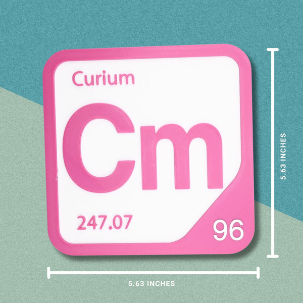 CURIUM Periodic Table Tile – Educational Wall Art for Science Lovers, 5.6 x 5.6 Inches