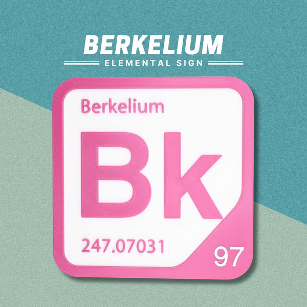 BERKELIUM Periodic Table Tile – Educational Wall Art for Science Lovers, 5.6 x 5.6 Inches