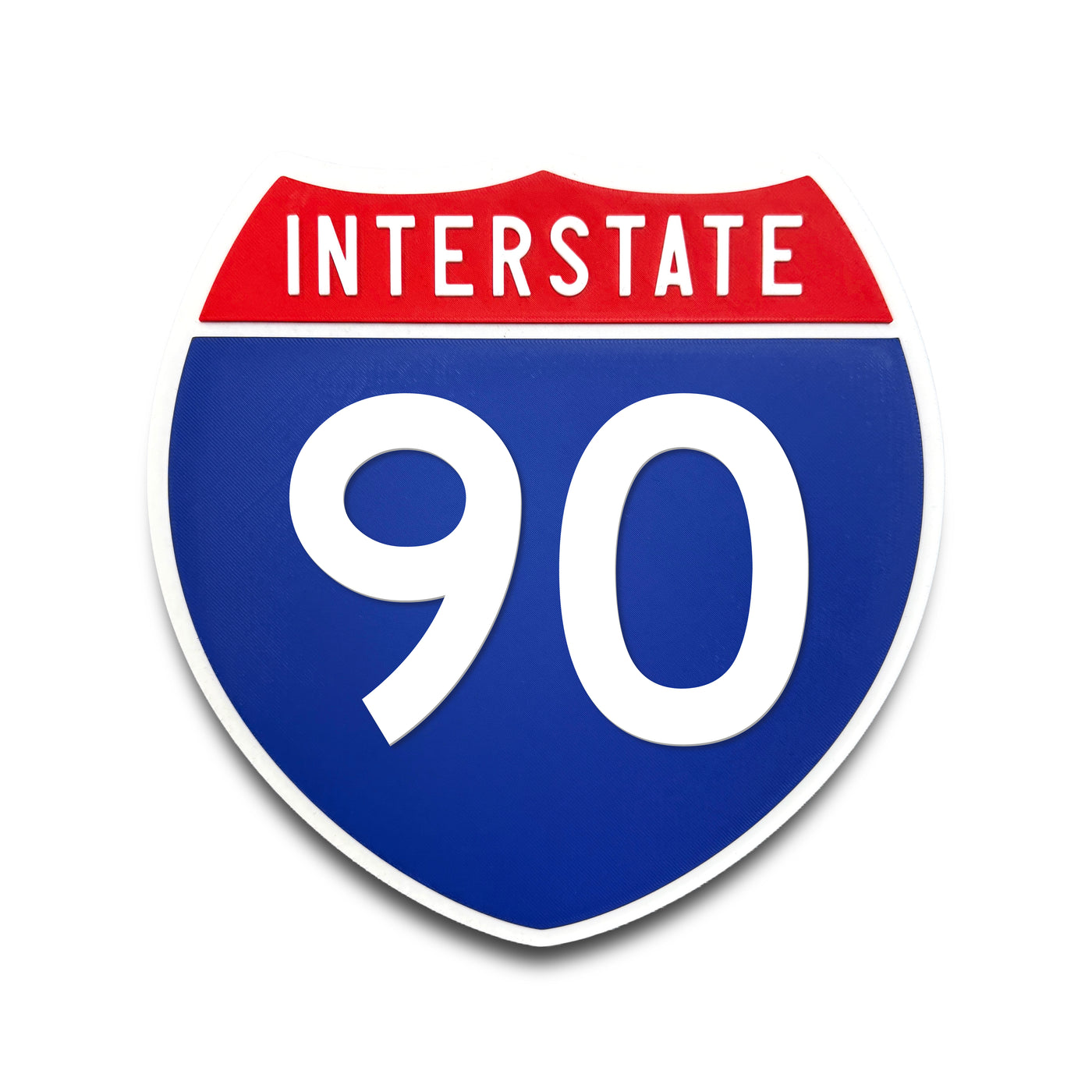 Interstate 90 Number Only road sign replica front view