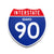 Interstate 90 Idaho road sign replica front view