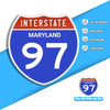 Interstate 97 Road Sign Replica – Personalized Travel Sign | Home & Office Wall Decor (8.54” x 8.53”)