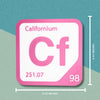 CALIFORNIUM Periodic Table Tile – Educational Wall Art for Science Lovers, 5.6 x 5.6 Inches