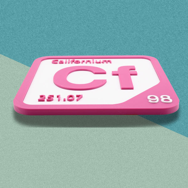 CALIFORNIUM Periodic Table Tile – Educational Wall Art for Science Lovers, 5.6 x 5.6 Inches