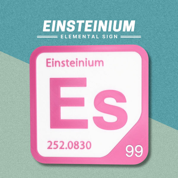 EINSTEINIUM Periodic Table Tile – Educational Wall Art for Science Lovers, 5.6 x 5.6 Inches