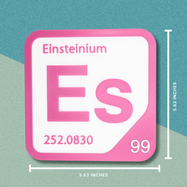 EINSTEINIUM Periodic Table Tile – Educational Wall Art for Science Lovers, 5.6 x 5.6 Inches
