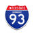 Interstate 93 Vermont road sign replica front view