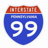 Interstate 99 Road Sign Replica – Personalized Travel Sign | Home & Office Wall Decor (8.54” x 8.53”)