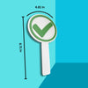 Voting Sign Set – Green Checkmark & Red X, White Handles or Red/Green Handles, 8.71 x 4.81 Inches