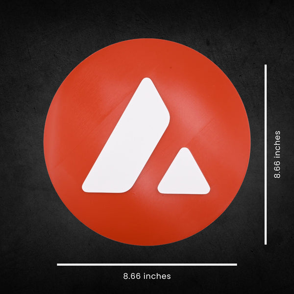 AVAX Avalanche Wall Sign - Cryptocurrency Decor, Modern Avalanche Logo Wall Art, Perfect Gift for Crypto Enthusiasts