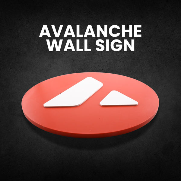 AVAX Avalanche Wall Sign - Cryptocurrency Decor, Modern Avalanche Logo Wall Art, Perfect Gift for Crypto Enthusiasts
