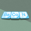 Periodic Table Word Sign - 'BACON' (Barium + Cobalt + Nitrogen) - 5.63 in x 5.63 - Durable & Eco-Friendly STEM Decor