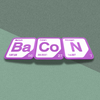 Periodic Table Word Sign - 'BACON' (Barium + Cobalt + Nitrogen) - 5.63 in x 5.63 - Durable & Eco-Friendly STEM Decor