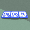 Periodic Table Word Sign - 'BACON' (Barium + Cobalt + Nitrogen) - 5.63 in x 5.63 - Durable & Eco-Friendly STEM Decor