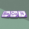 Periodic Table Word Sign - 'BACON' (Barium + Cobalt + Nitrogen) - 5.63 in x 5.63 - Durable & Eco-Friendly STEM Decor
