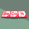Periodic Table Word Sign - 'BACON' (Barium + Cobalt + Nitrogen) - 5.63 in x 5.63 - Durable & Eco-Friendly STEM Decor