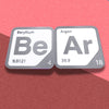 Periodic Table Word Sign - 'BEAR' (Beryllium + Argon) - 5.63 in x 5.63 - Durable & Eco-Friendly STEM Decor