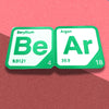 Periodic Table Word Sign - 'BEAR' (Beryllium + Argon) - 5.63 in x 5.63 - Durable & Eco-Friendly STEM Decor