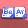 Periodic Table Word Sign - 'BEAR' (Beryllium + Argon) - 5.63 in x 5.63 - Durable & Eco-Friendly STEM Decor