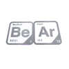 Periodic Table Word Sign - 'BEAR' (Beryllium + Argon) - 5.63 in x 5.63 - Durable & Eco-Friendly STEM Decor