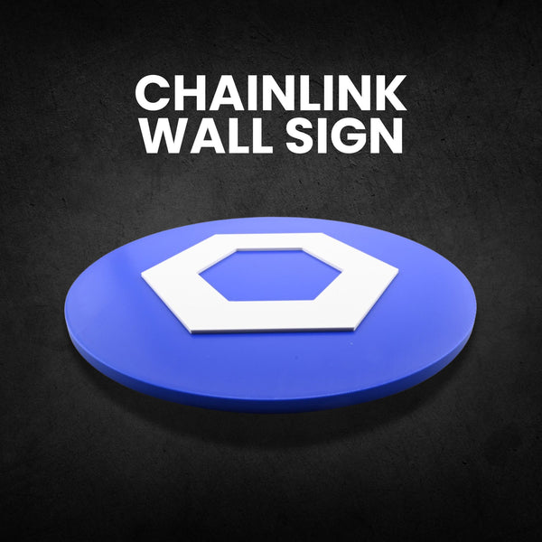 LINK Chainlink Wall Sign - Cryptocurrency Decor, Modern Chainlink Logo Wall Art, Perfect Gift for Crypto Enthusiasts