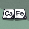 Periodic Table Word Sign - 'CAFE' (Calcium + Iron) - 5.63 in x 5.63 - Durable & Eco-Friendly STEM Decor