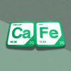 Periodic Table Word Sign - 'CAFE' (Calcium + Iron) - 5.63 in x 5.63 - Durable & Eco-Friendly STEM Decor