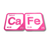 Periodic Table Word Sign - 'CAFE' (Calcium + Iron) - 5.63 in x 5.63 - Durable & Eco-Friendly STEM Decor