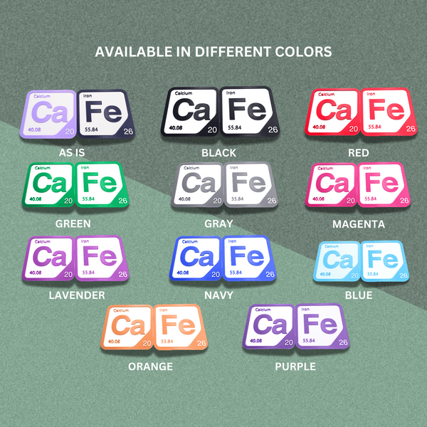 Periodic Table Word Sign - 'CAFE' (Calcium + Iron) - 5.63 in x 5.63 - Durable & Eco-Friendly STEM Decor