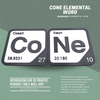 Periodic Table Word Sign - 'CONE' (Cobalt + Neon) - 5.63 in x 5.63 - Durable & Eco-Friendly STEM Decor