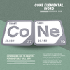 Periodic Table Word Sign - 'CONE' (Cobalt + Neon) - 5.63 in x 5.63 - Durable & Eco-Friendly STEM Decor