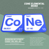 Periodic Table Word Sign - 'CONE' (Cobalt + Neon) - 5.63 in x 5.63 - Durable & Eco-Friendly STEM Decor