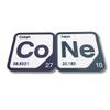Periodic Table Word Sign - 'CONE' (Cobalt + Neon) - 5.63 in x 5.63 - Durable & Eco-Friendly STEM Decor