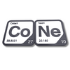 Periodic Table Word Sign - 'CONE' (Cobalt + Neon) - 5.63 in x 5.63 - Durable & Eco-Friendly STEM Decor