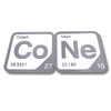 Periodic Table Word Sign - 'CONE' (Cobalt + Neon) - 5.63 in x 5.63 - Durable & Eco-Friendly STEM Decor