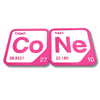 Periodic Table Word Sign - 'CONE' (Cobalt + Neon) - 5.63 in x 5.63 - Durable & Eco-Friendly STEM Decor