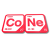 Periodic Table Word Sign - 'CONE' (Cobalt + Neon) - 5.63 in x 5.63 - Durable & Eco-Friendly STEM Decor