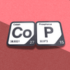 Periodic Table Word Sign - 'COP' (Cobalt + Phosphorus) - 5.63 in x 5.63 - Durable & Eco-Friendly STEM Decor