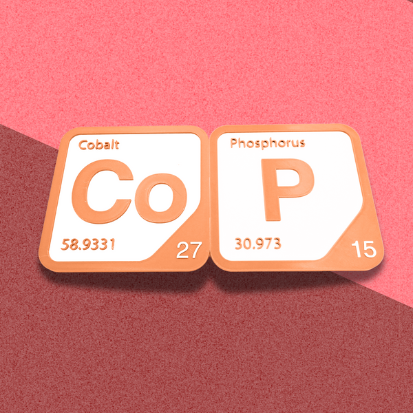 Periodic Table Word Sign - 'COP' (Cobalt + Phosphorus) - 5.63 in x 5.63 - Durable & Eco-Friendly STEM Decor