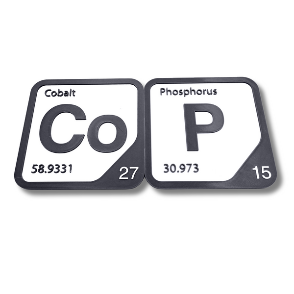 Periodic Table Word Sign - 'COP' (Cobalt + Phosphorus) - 5.63 in x 5.63 - Durable & Eco-Friendly STEM Decor