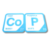 Periodic Table Word Sign - 'COP' (Cobalt + Phosphorus) - 5.63 in x 5.63 - Durable & Eco-Friendly STEM Decor