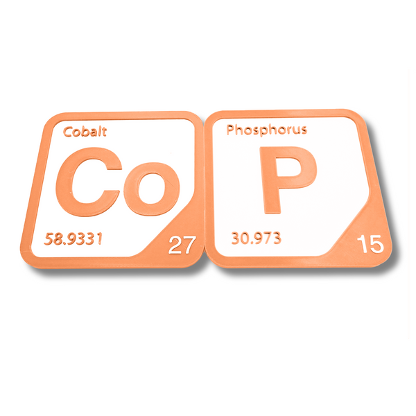 Periodic Table Word Sign - 'COP' (Cobalt + Phosphorus) - 5.63 in x 5.63 - Durable & Eco-Friendly STEM Decor